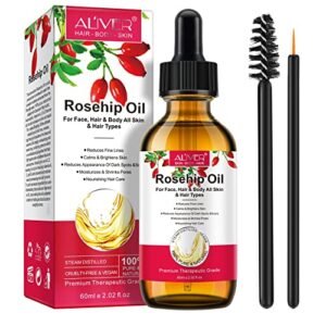 Aceite de Rosa Mosqueta para Quemaduras Solares Puro 60ml con Ácidos Grasos...