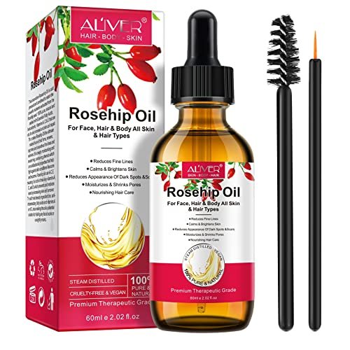 Aceite de Rosa Mosqueta para Quemaduras Solares Puro 60ml con Ácidos Grasos...