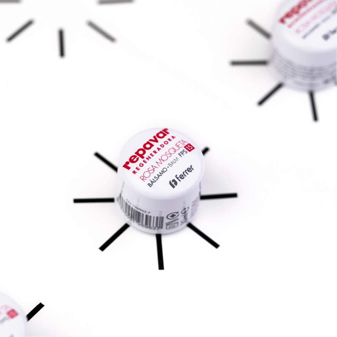 Repavar Rosa Mosqueta Bálsamo Labial y Bisalobol - Reparador Labial Intensivo y Regenerador con... - Imagen 2